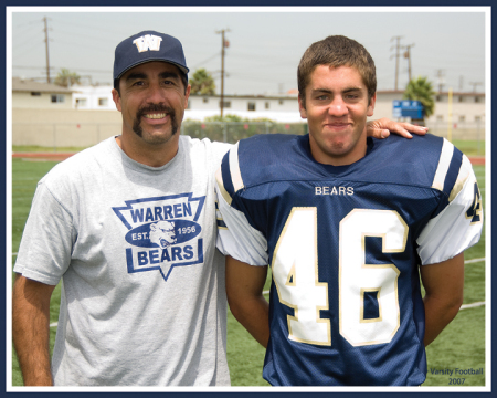 My son and I Warren football 2007