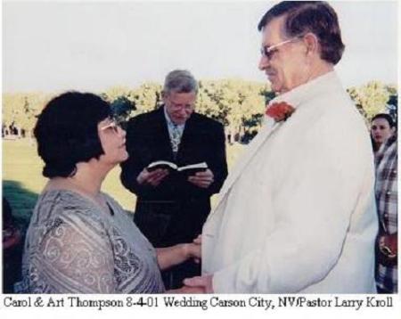 Wedding Day to my late husband Art Thompson