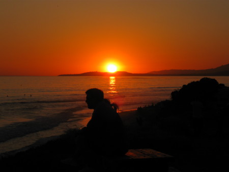 a sunset at  Carpinteria Beach