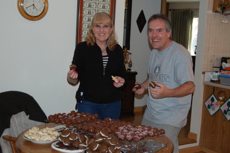 Me and my brother Joe making Italian Cookies