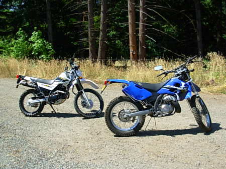 Louise's and my dirt bikes