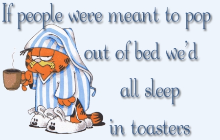 garfield out of bed