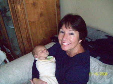 Judy with her new born grandson