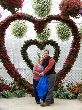 in heart at Juneau's rain forest garden