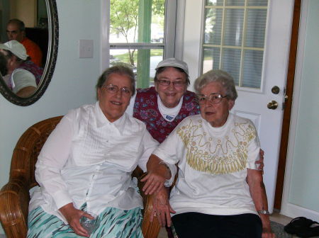 Mom on the left and my two aunts