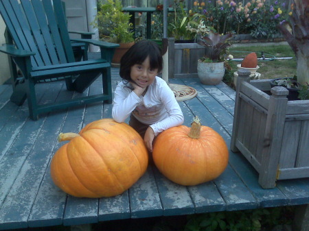 Princess M and her pumpkins
