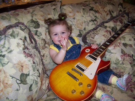 Mackenzie with a stunning Les Paul