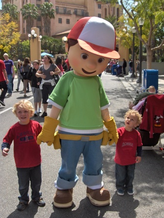 Chase&Caden with Handy Manny.This is the life!