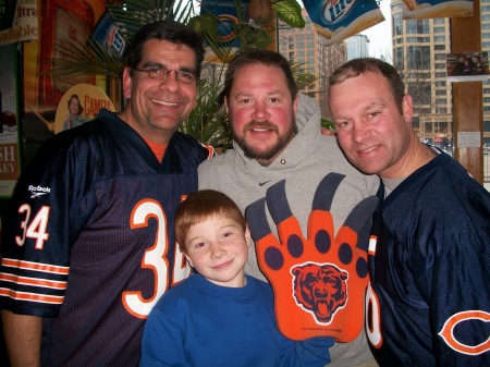 Celebration after the Bears win in Chicago