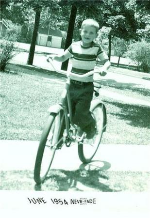 RKF on bike 1954