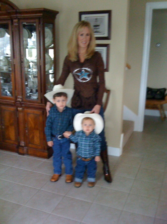 Me with my grandsons, Carter and Crockett