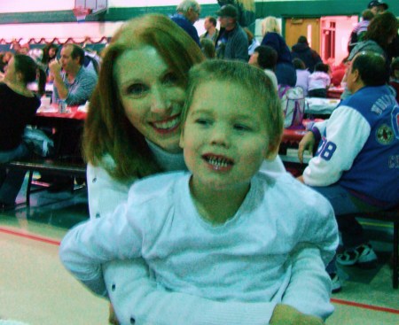 Peyton & I at the school's Supper with Santa