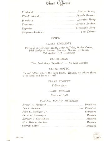 Class of '78 Graduation Program