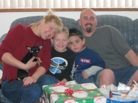 Son Mike Jr, wife Amy, Zachary & Shayne