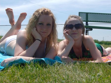 Jenna and friend at beach