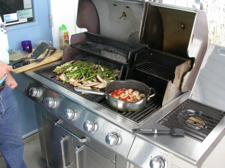 Beef & Chicken Fajitas with shrimp & veggies!