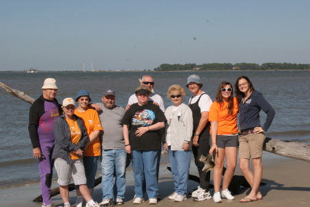 Friends reunite before shrimpers enter water