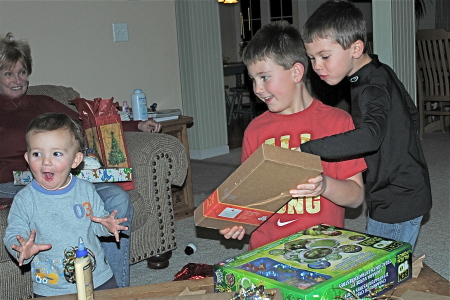 The 3 Grandboys at Xmas 2009