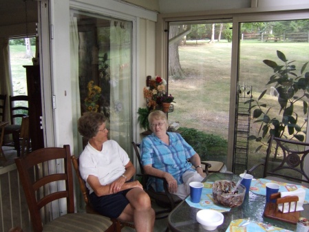 Aunt Jane Drake and cousin Barbara Johnson