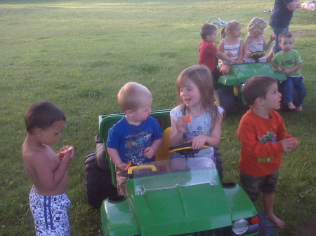 Kids riding their gators