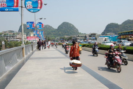 in Guilin on a walk