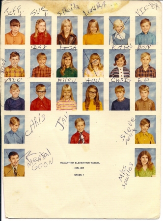 MacArthur School Germatown Class Pic 1970-71