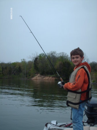 Lukas and I fishing last year 09.