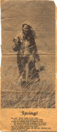 Barb in the Record Courier 1971