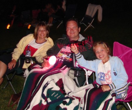 Family at The Fireworks