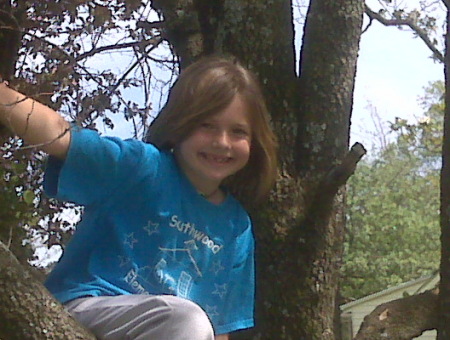 Kesslyn climbing a tree