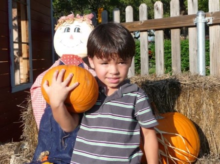 ELijah in the pumpking patch 2009