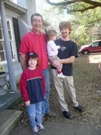 Me, son Derek and grandsons John and Blakely