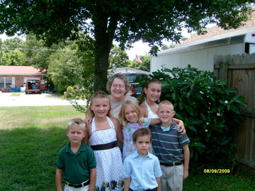 Grandkids and mom Aug 2009