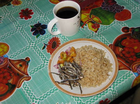 Breakfast, Calintaan Island, May 2009