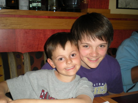 The kids. Brendan is now 14, Aaron is 6!