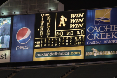 Twins vs. Oakland