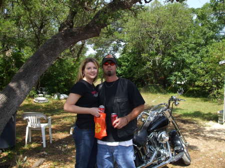 Roger and me....about to RIDE!  my fiance'