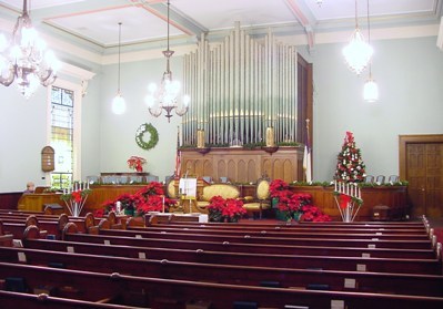 Interior view of First Presbyterian Church