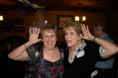 Marlene Davis & Lois Rausch being silly