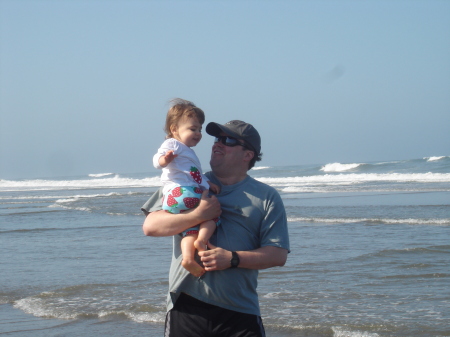 Mike and Maddy at Ocean Beach, San Francisco