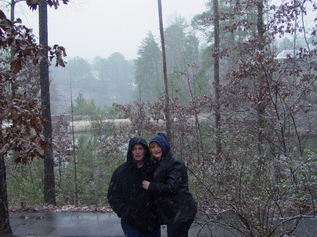 Me and Denise in the snow