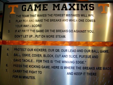 The General Neyland Game Maxims