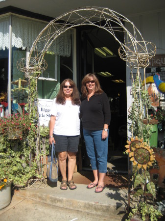 Me and sister Paula garden shopping