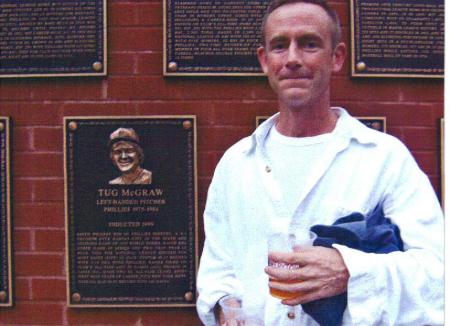 Andy in Philly with Tug McGraw plaque