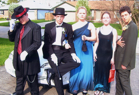 The Prom Gang-Eleanor (black dress) & friends