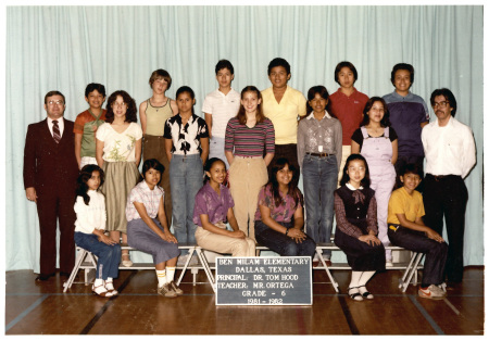 1981-1982 Sixth Grade Class Photo