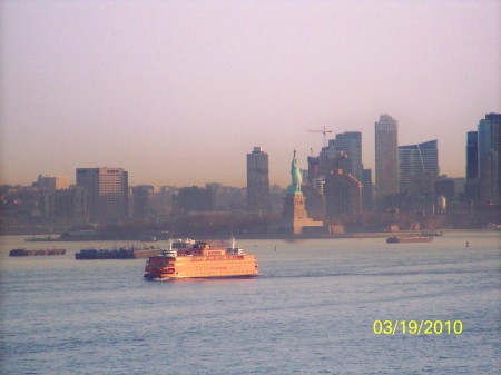 Sailing back in New York Harbor