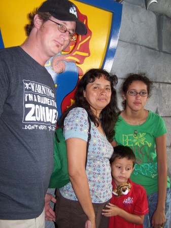 Ray, Christine, Alex and Ariana at Legoland