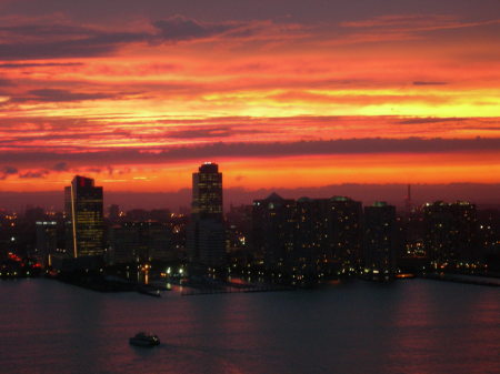Sunset from Tribeca, NYC, 8/21/2009.