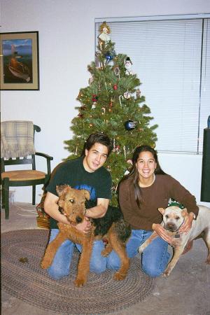 Alfonso, Anita and puppies - 2002